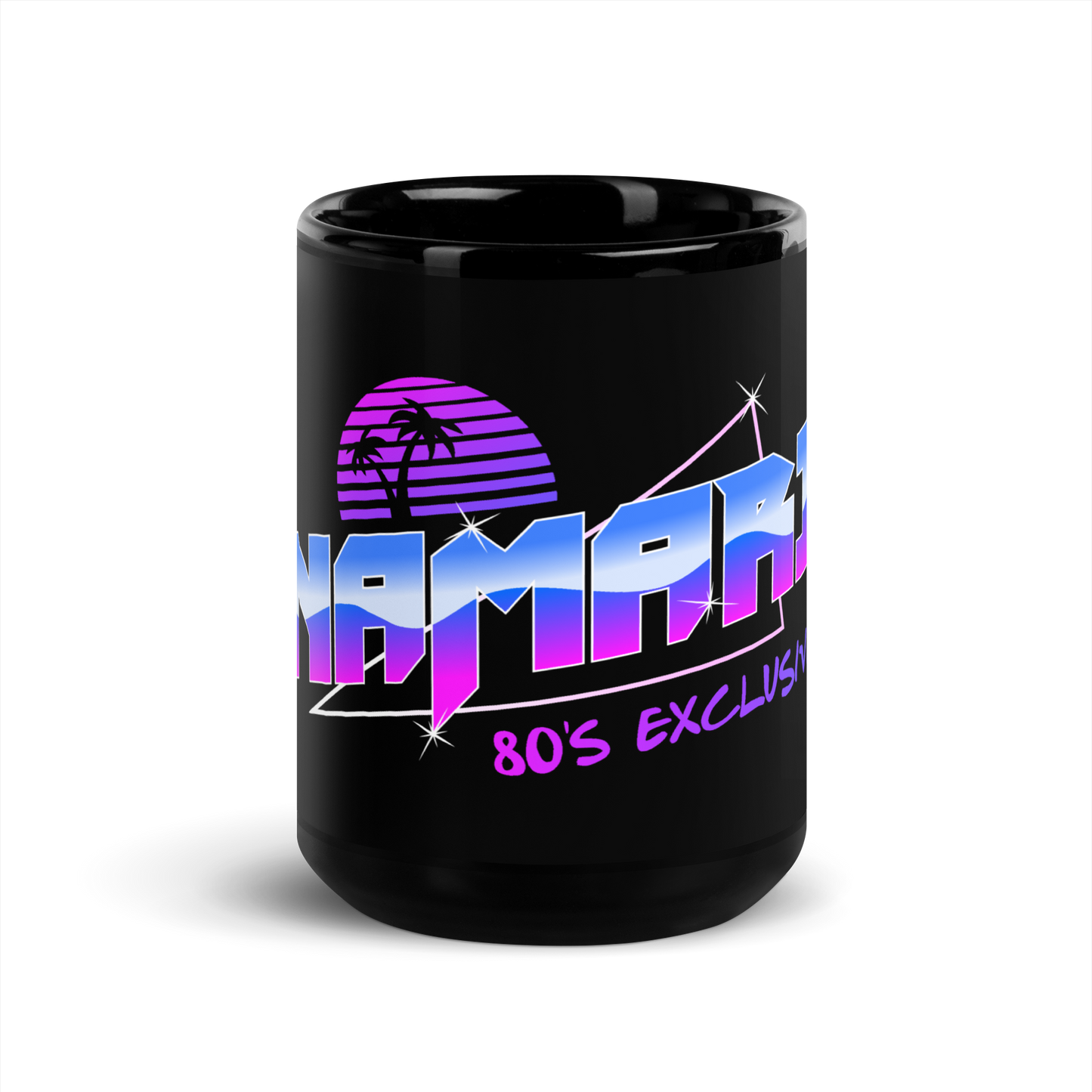 80's Namari Black Glossy Mug