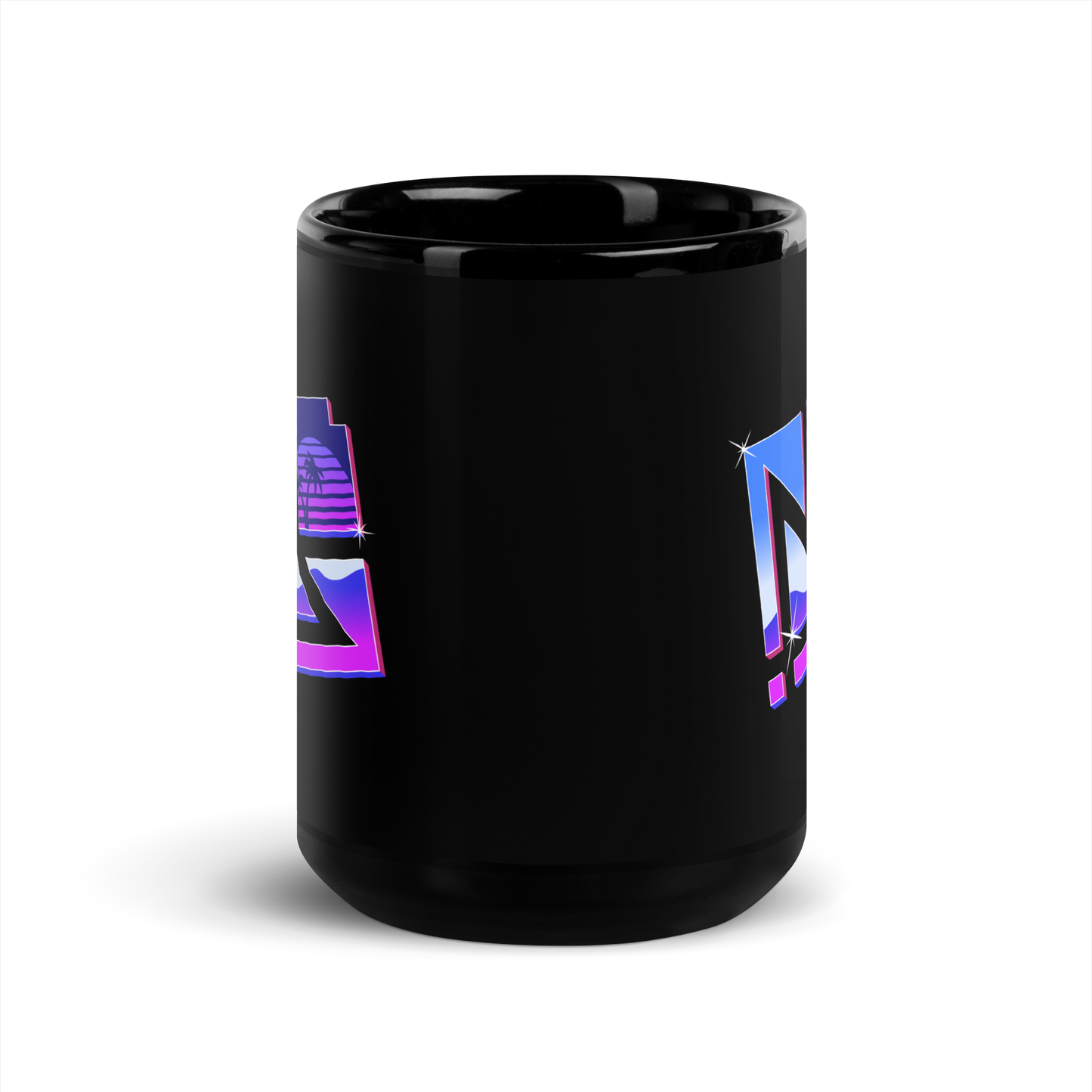 80's Signature Black Glossy Mug