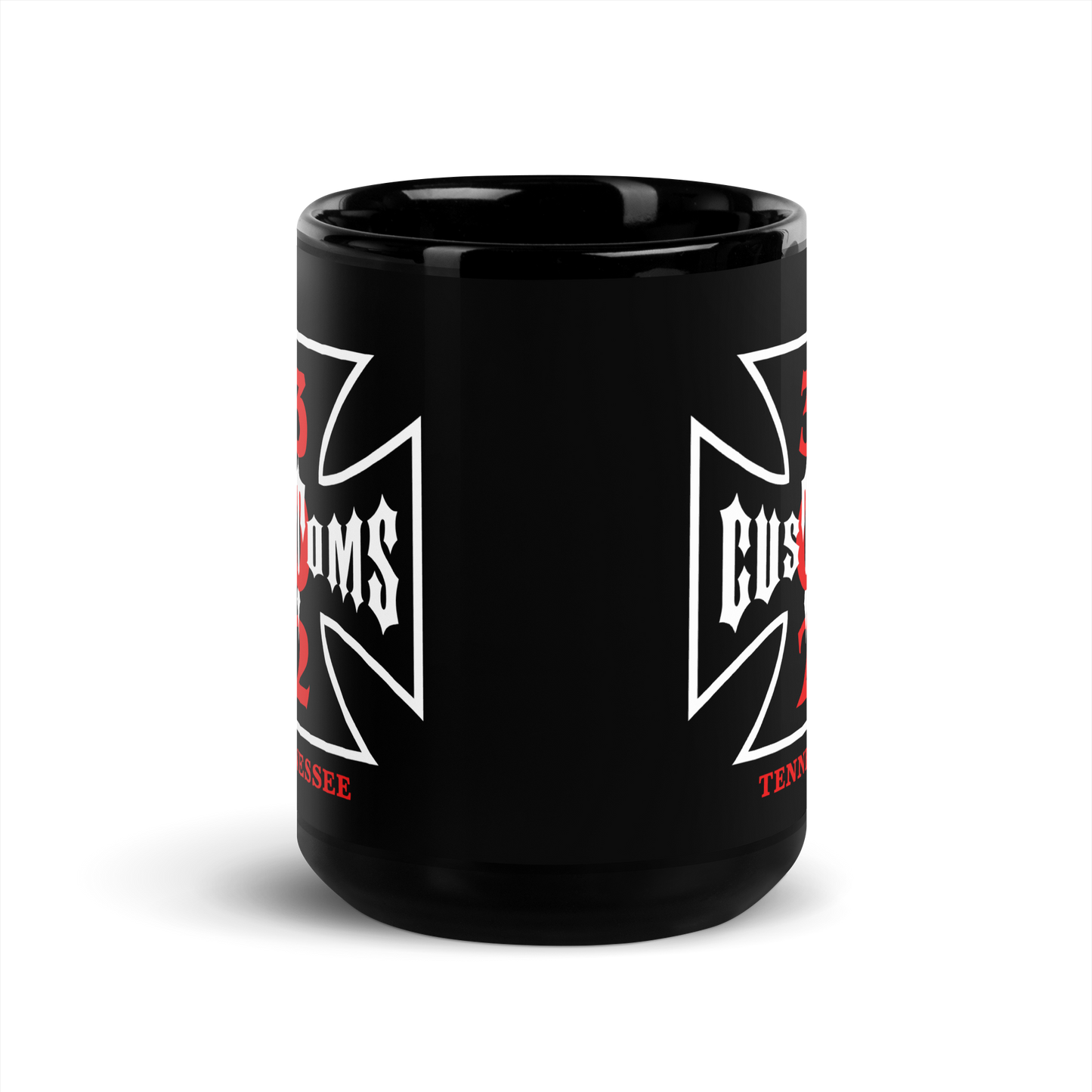 302 Customs Black Glossy Mug