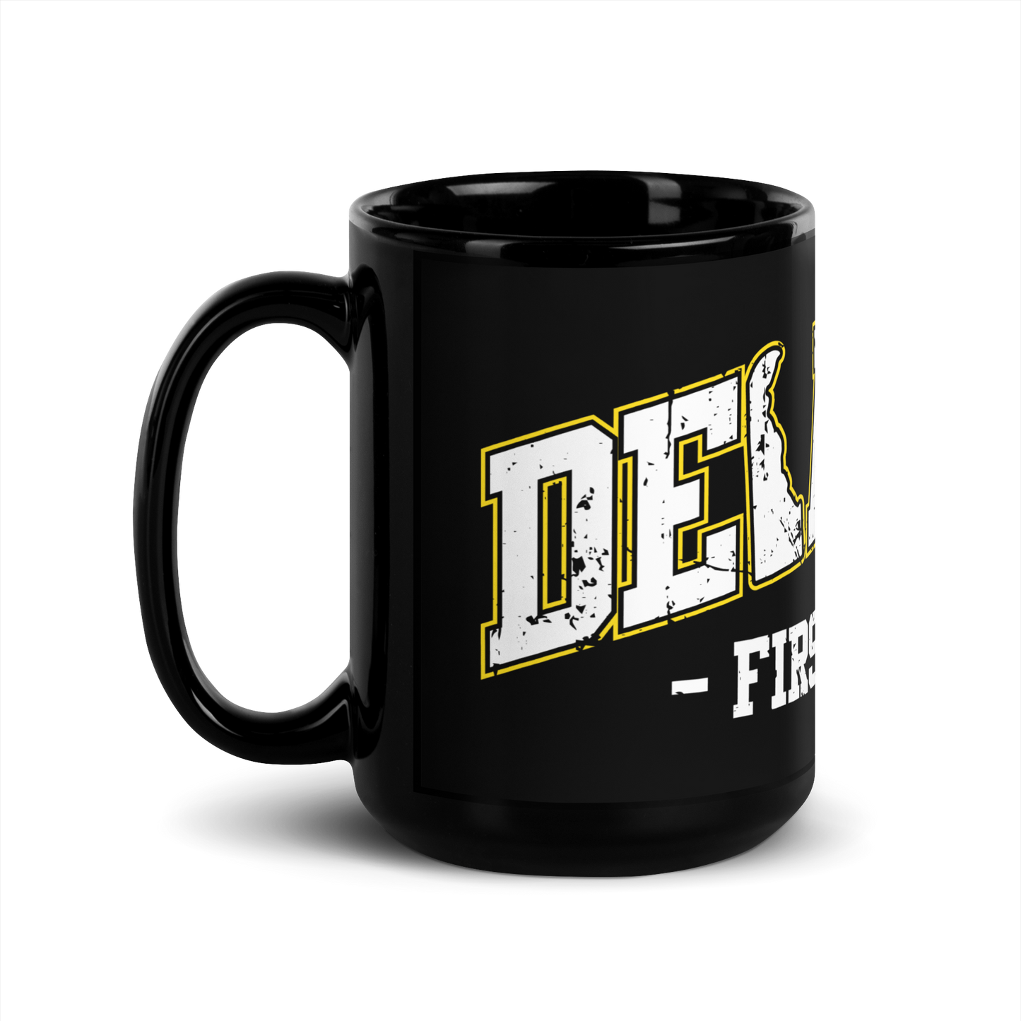 First State Black Glossy Mug