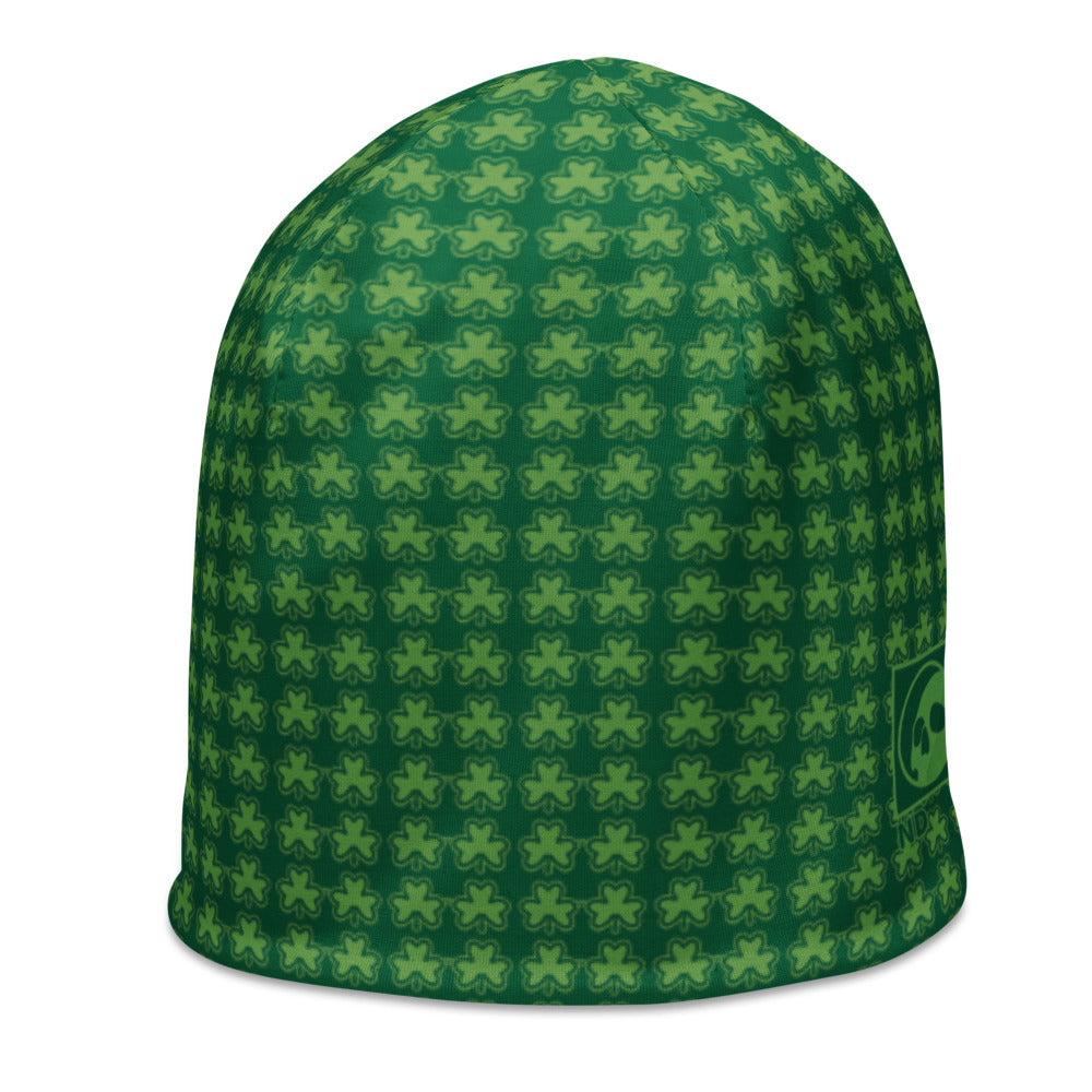 St. Patricks Day Clover Pattern All-Over Print Beanie