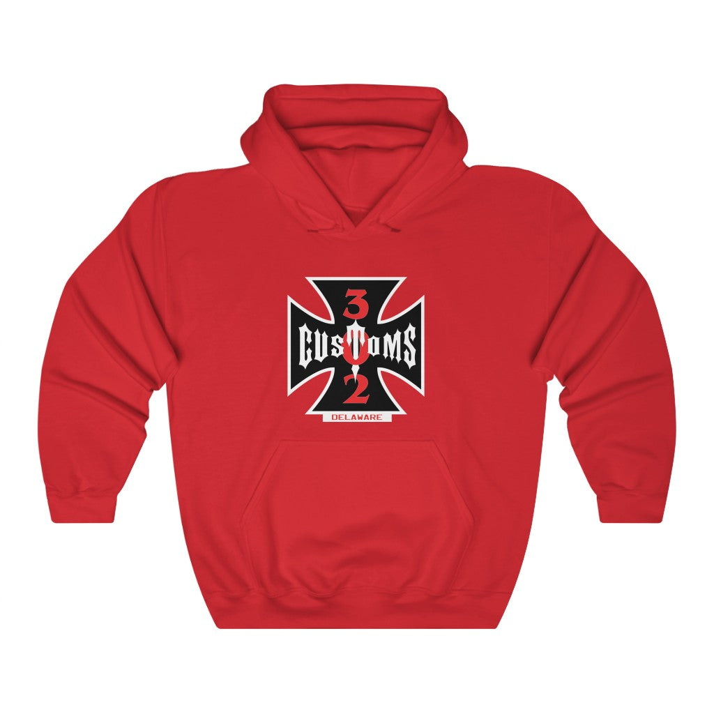 302 Customs Large Logo Unisex Hooded Sweatshirt