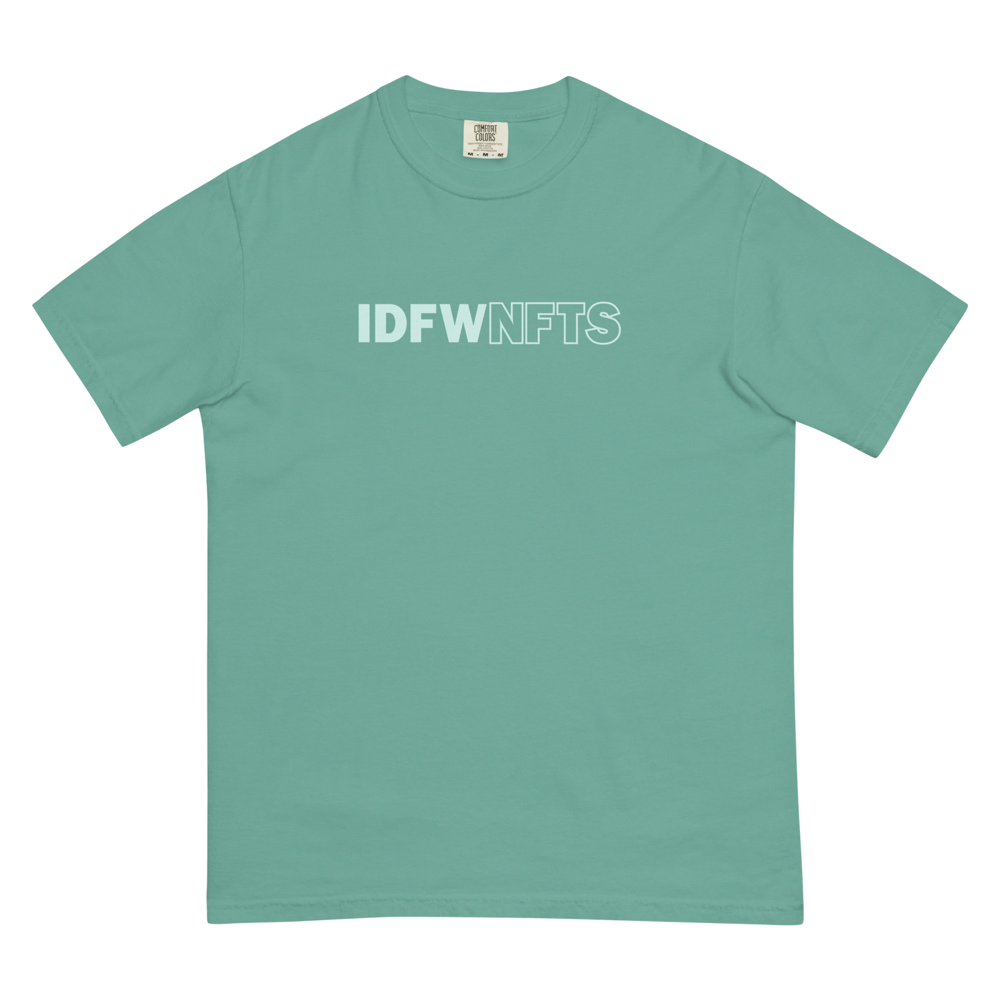 IDFWNFTS Teal Print Graphic Tee