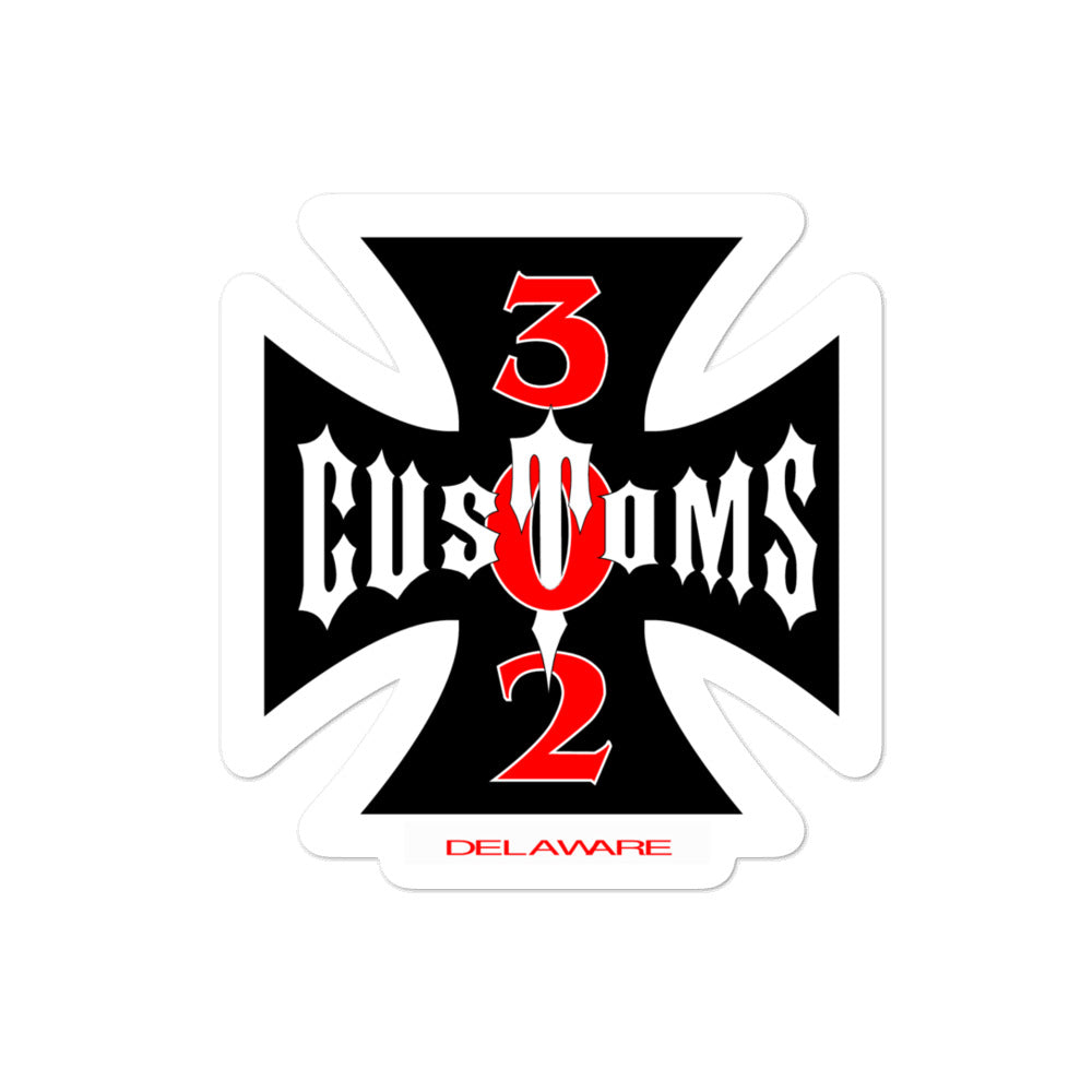 302 Customs Bubble-free stickers
