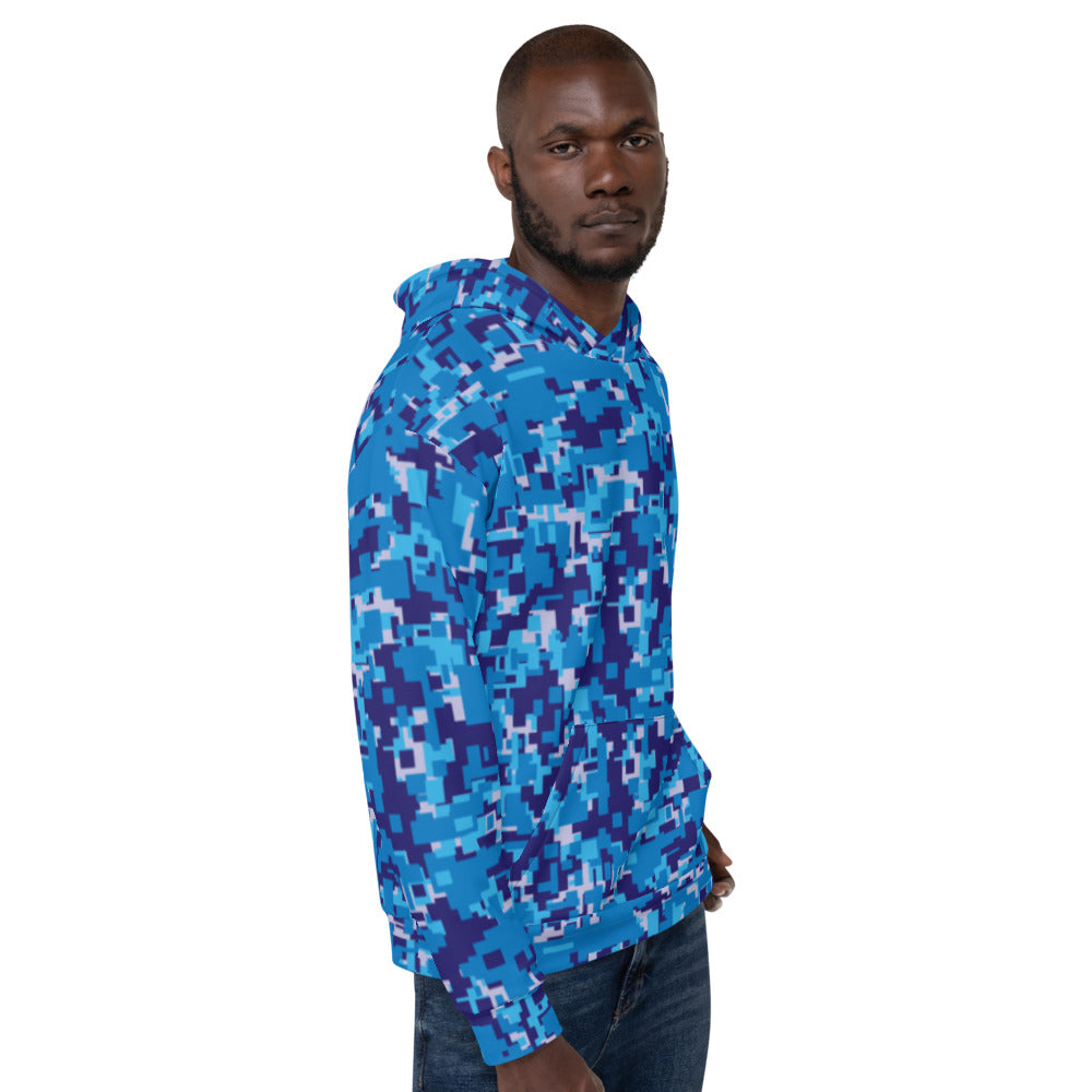 Aquamarine Camo Namari Unisex Hoodie
