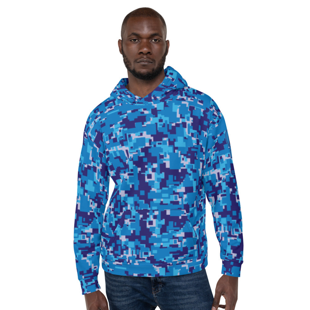 Aquamarine Camo Namari Unisex Hoodie