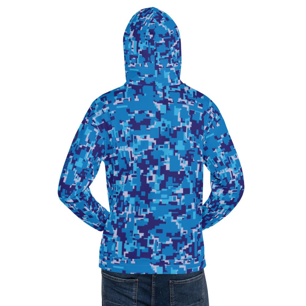 Aquamarine Camo Namari Unisex Hoodie