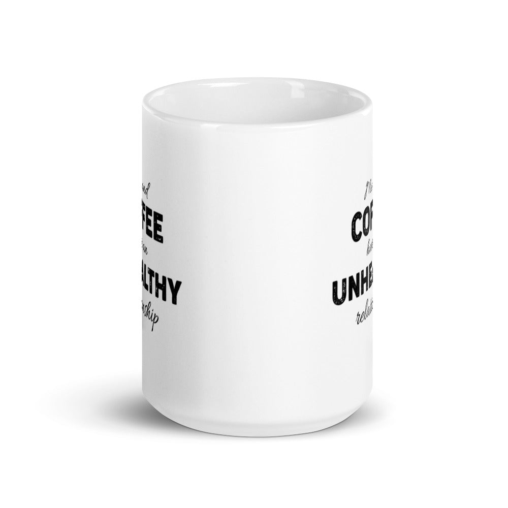 Coffee Relationship White glossy mug
