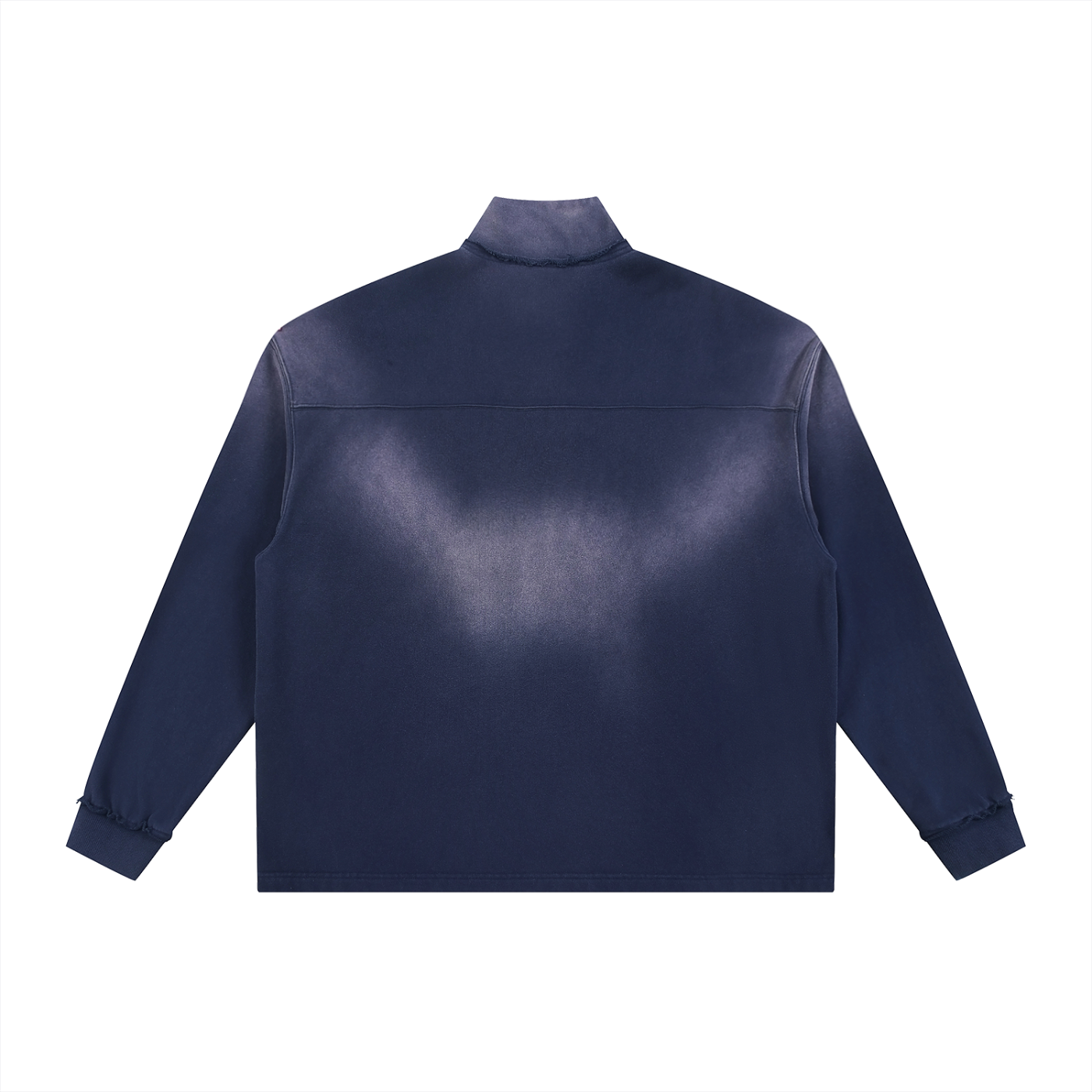 Namari Sun Fade Raw Edge Quarter-Zip Sweatshirt