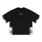 Namari Unisex Plaid Paneled T-Shirt