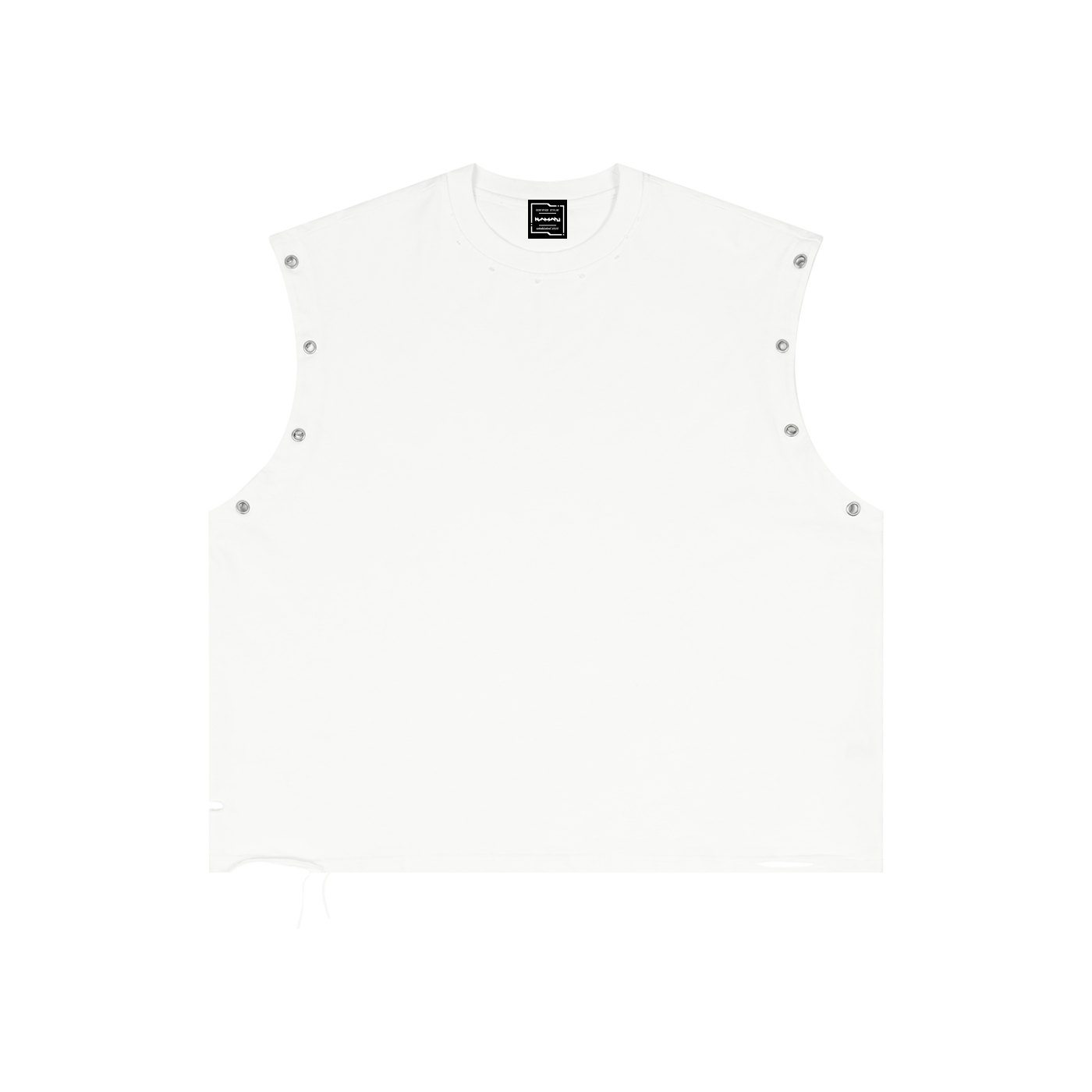 Namari Distressed Grommet Eyelet Tank Top