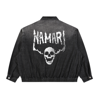 Disintegrate Unisex Vintage Wash Full-Zip Denim Jacket