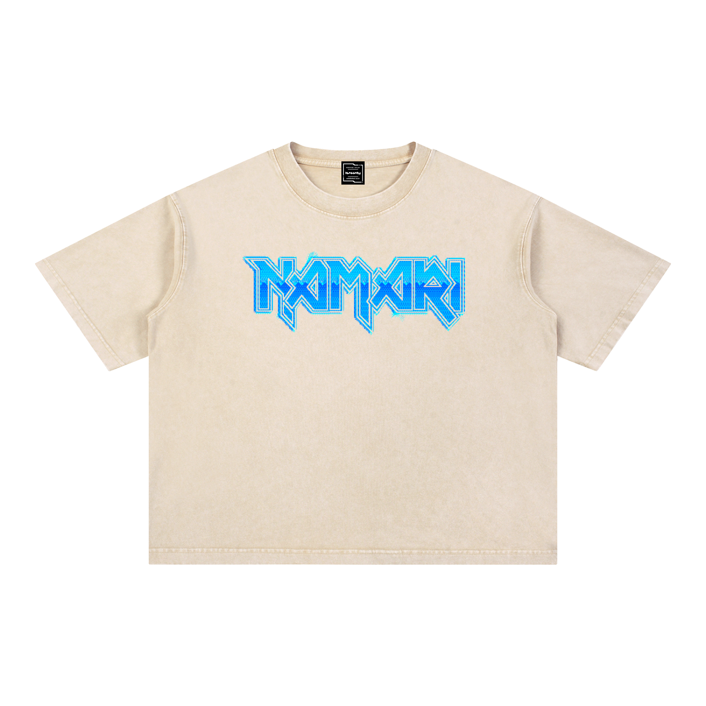 Metal Flaking Mineral Wash Boxy Cotton T-Shirt