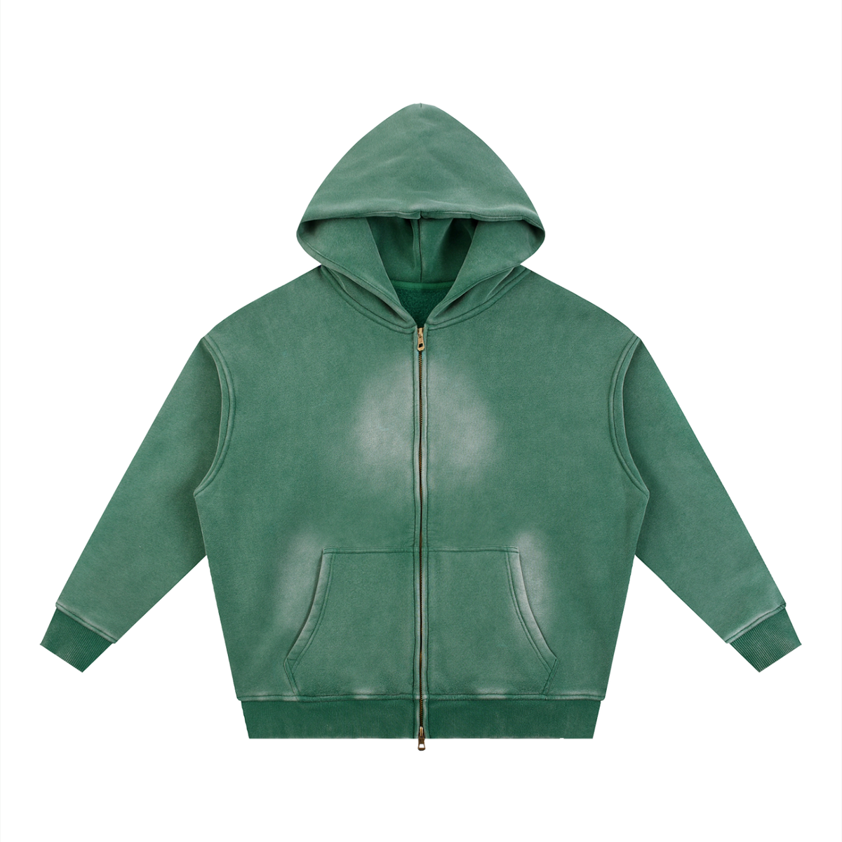 Namari Sunfade Two-way Zipper Boxy Fleece Hoodie