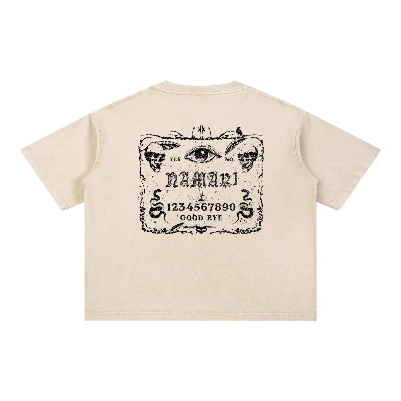 Ouija Board Mineral Wash Boxy Cotton T-Shirt