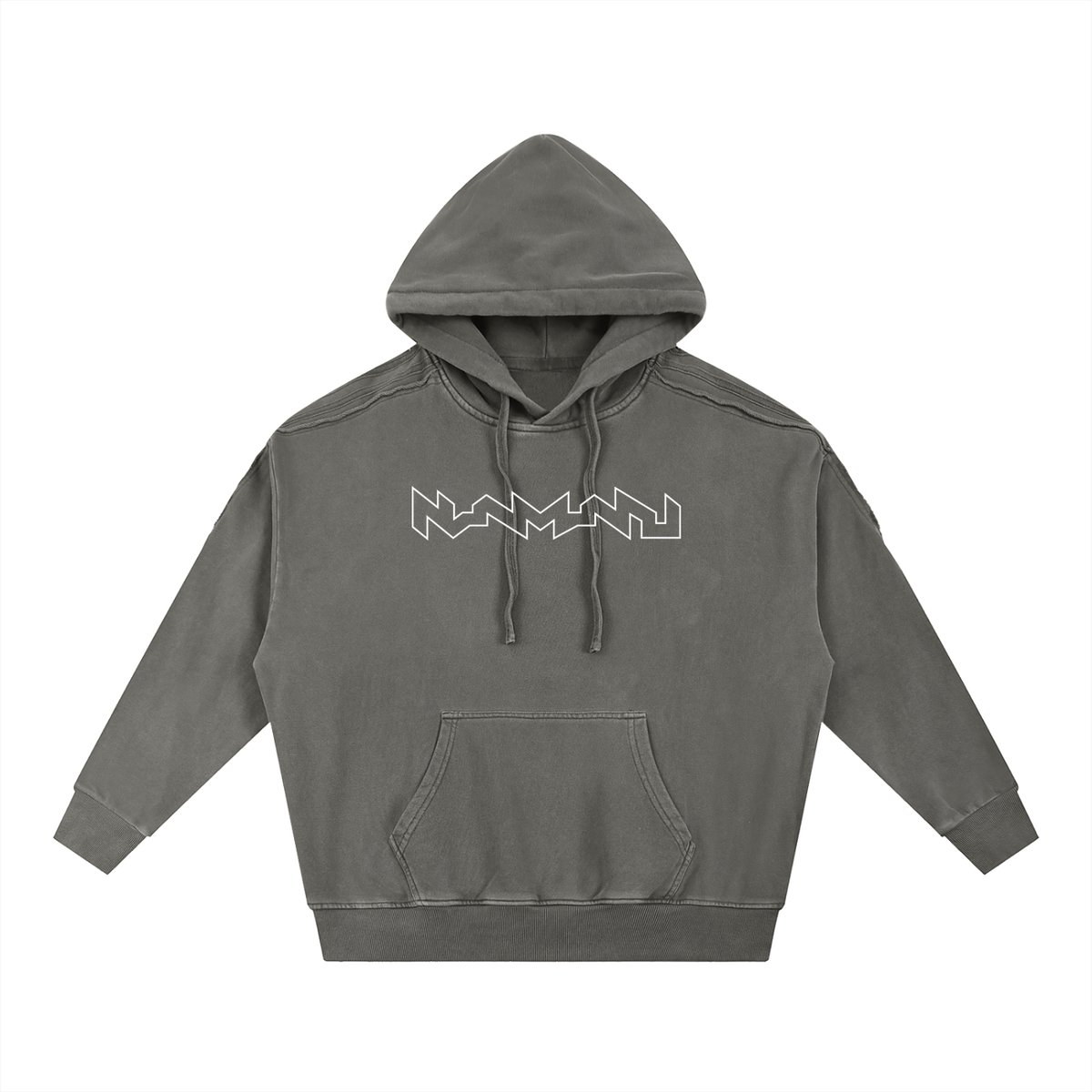 Certified Stylin' Tech Snow Washed Tape Raw Edge Hoodie
