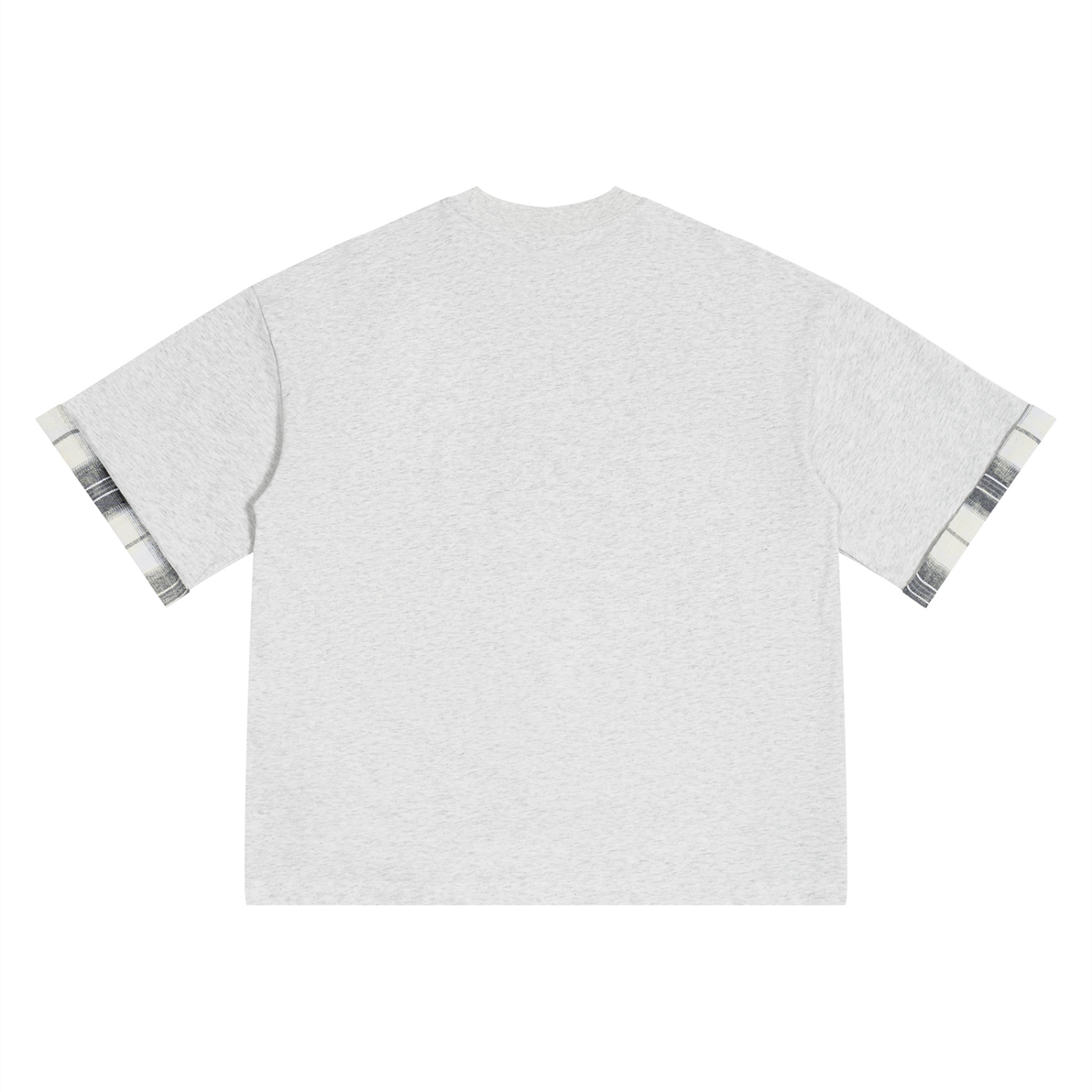 Namari Unisex Plaid Paneled T-Shirt