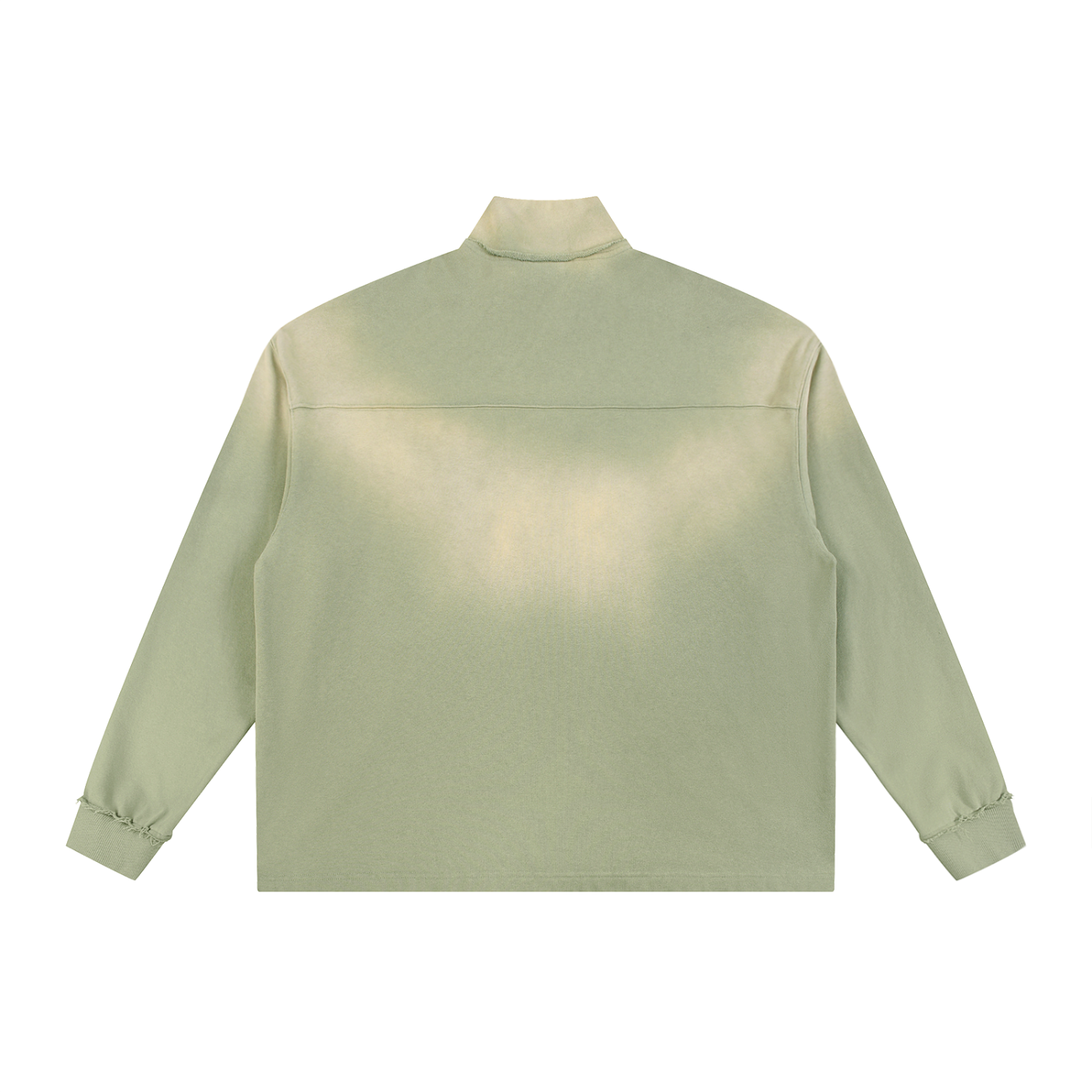 Namari Sun Fade Raw Edge Quarter-Zip Sweatshirt