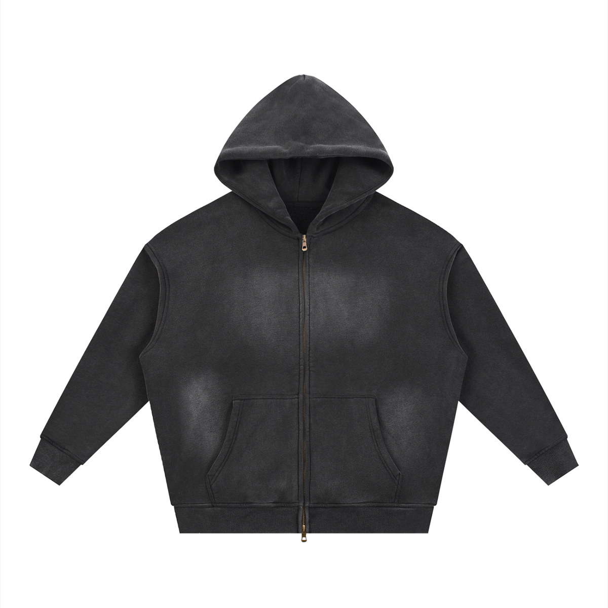 Namari Sunfade Two-way Zipper Boxy Fleece Hoodie