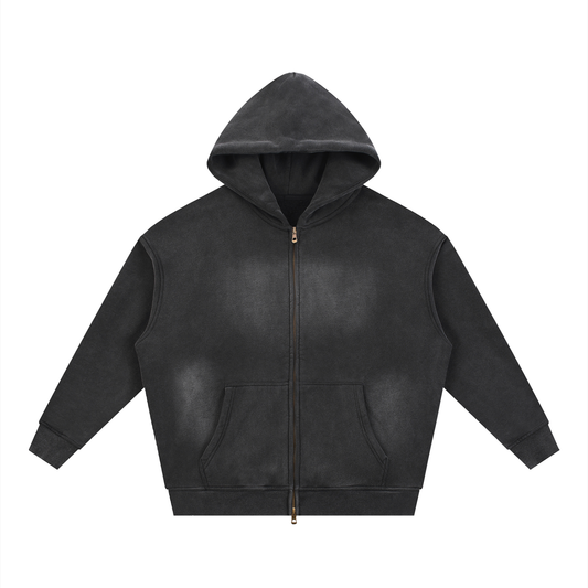 Namari Sunfade Two-way Zipper Boxy Fleece Hoodie