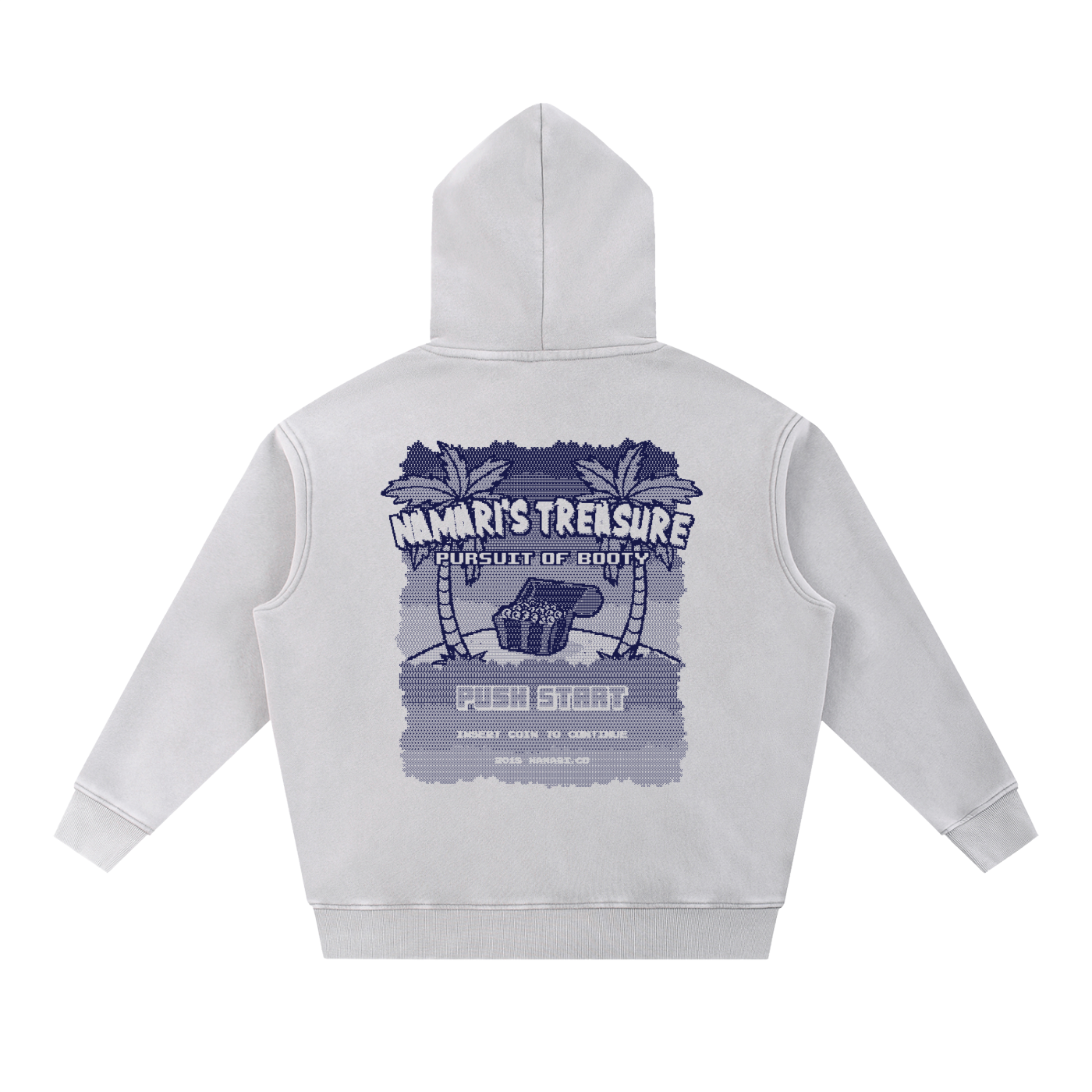 Pursuit of Booty Pixel Art Snow Wash Fleece Oversize Hoodie