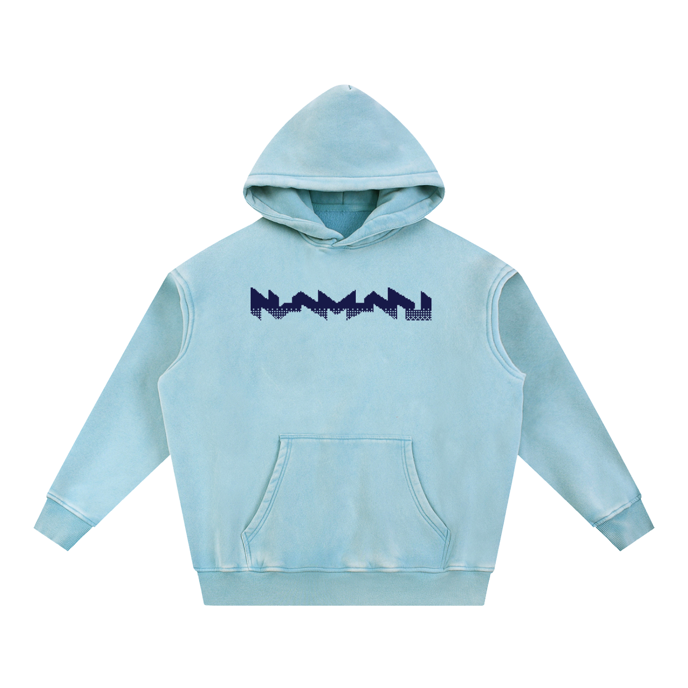 Pursuit of Booty Pixel Art Snow Wash Fleece Oversize Hoodie