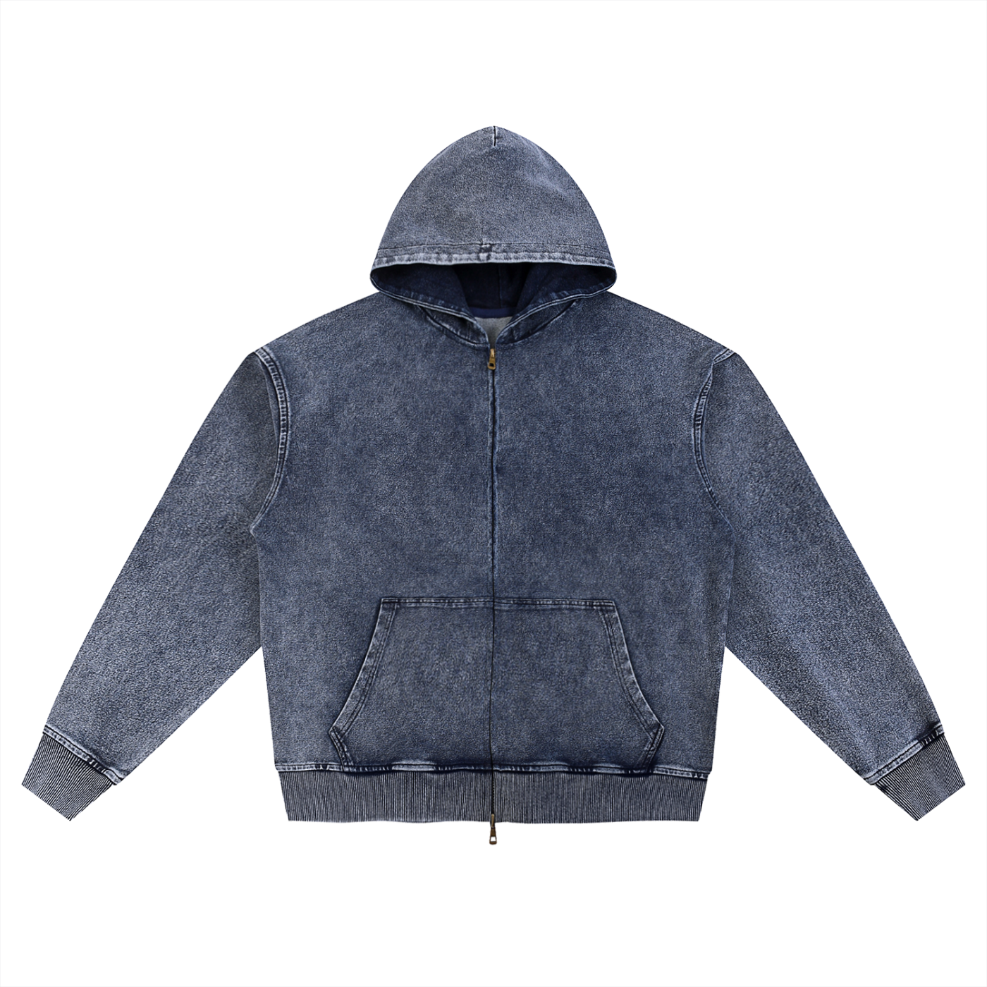 Namari Snow Wash Oversized Zip-Up Hoodie