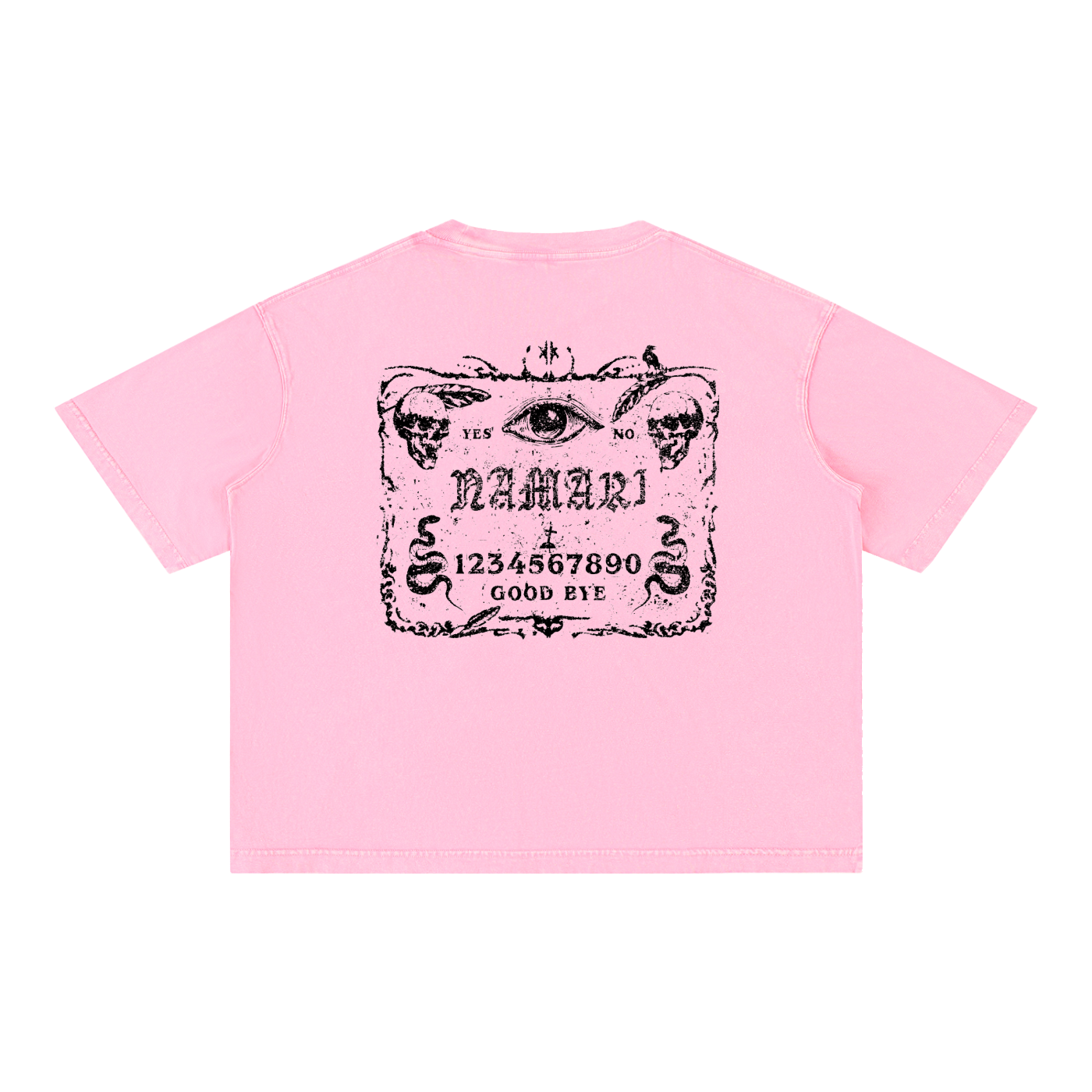 Ouija Board Mineral Wash Boxy Cotton T-Shirt