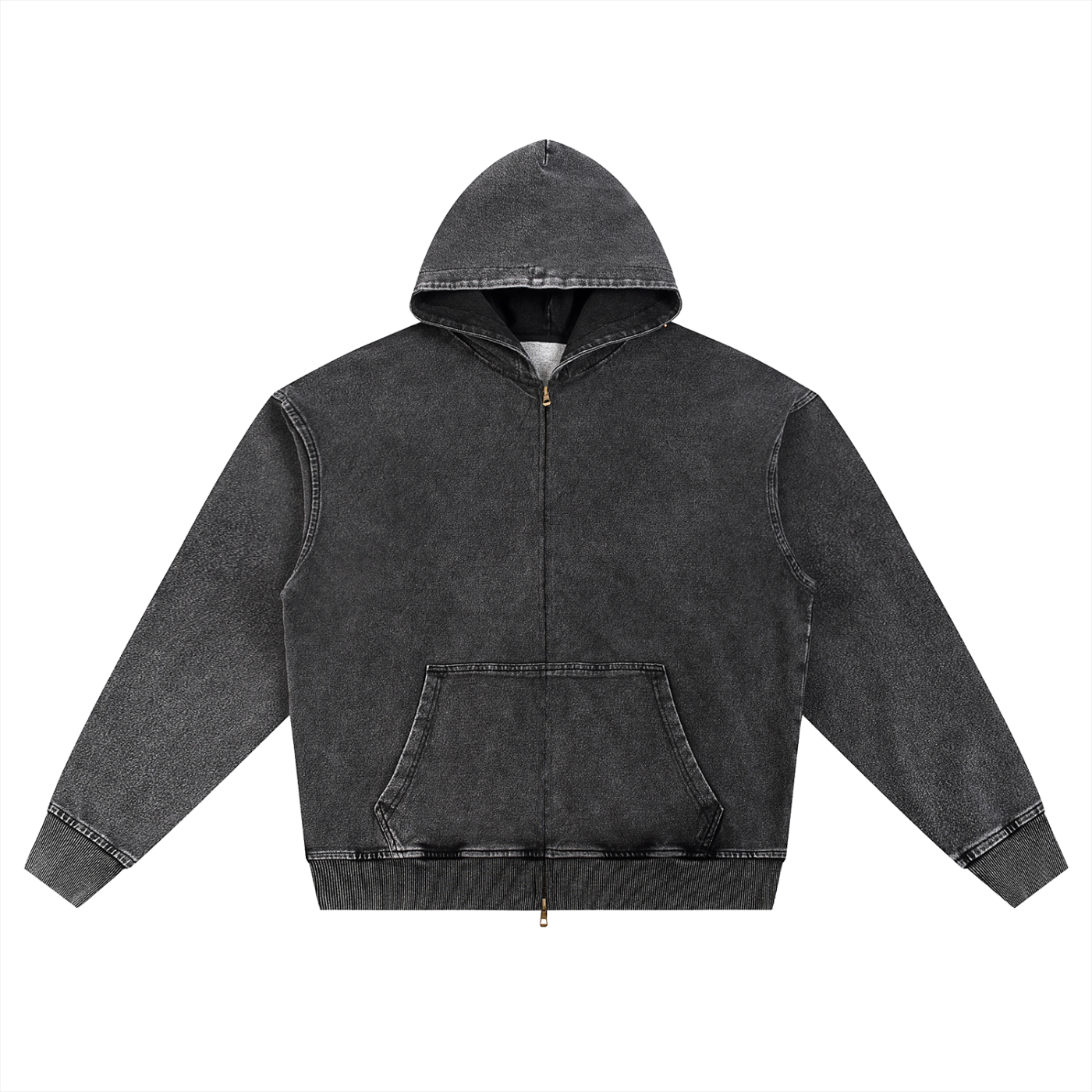 Namari Snow Wash Oversized Zip-Up Hoodie