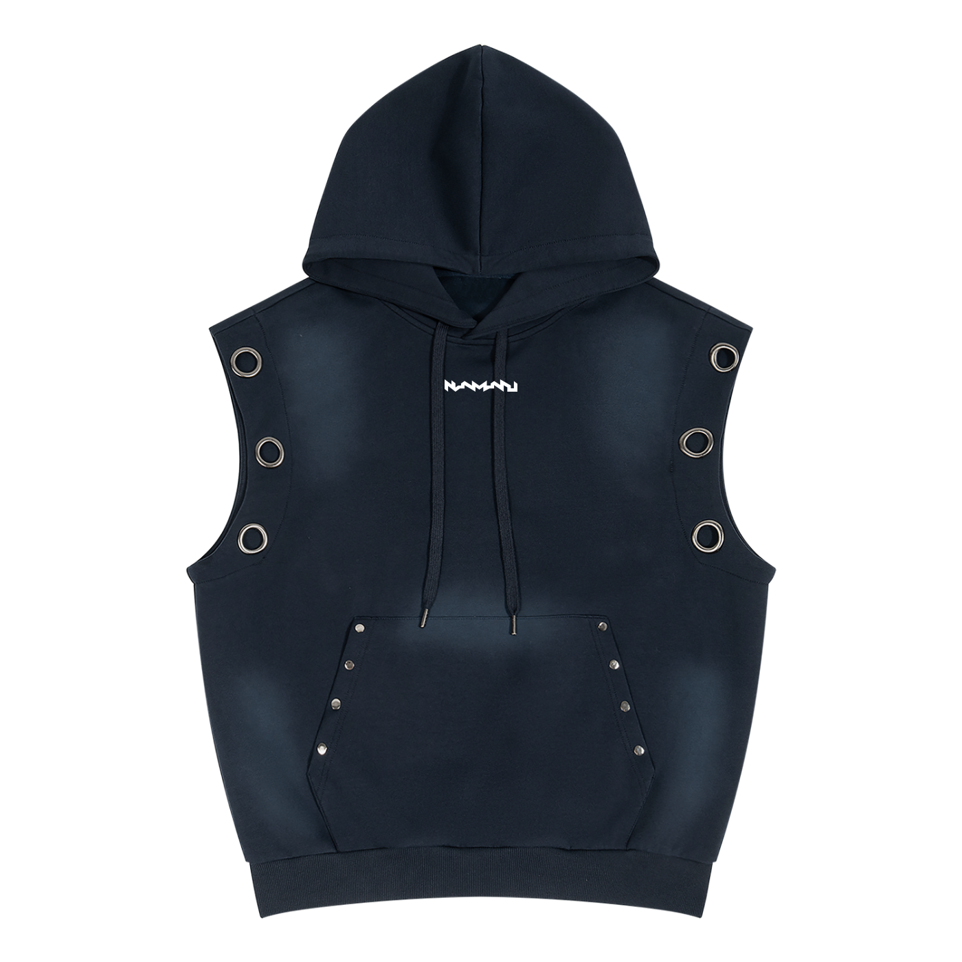 Namari Unisex Vintage Wash Sun Fade Sleeveless Hoodie