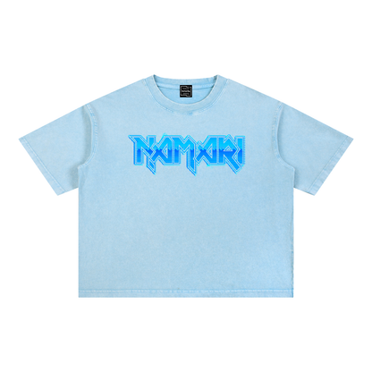 Metal Flaking Mineral Wash Boxy Cotton T-Shirt