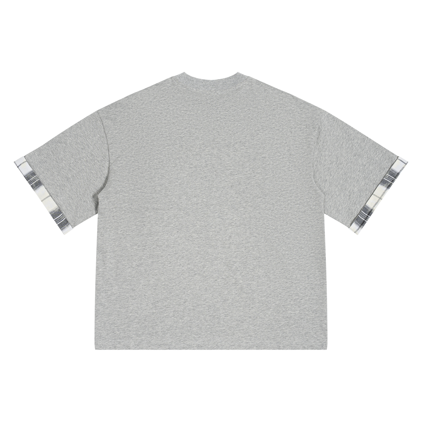 Namari Unisex Plaid Paneled T-Shirt