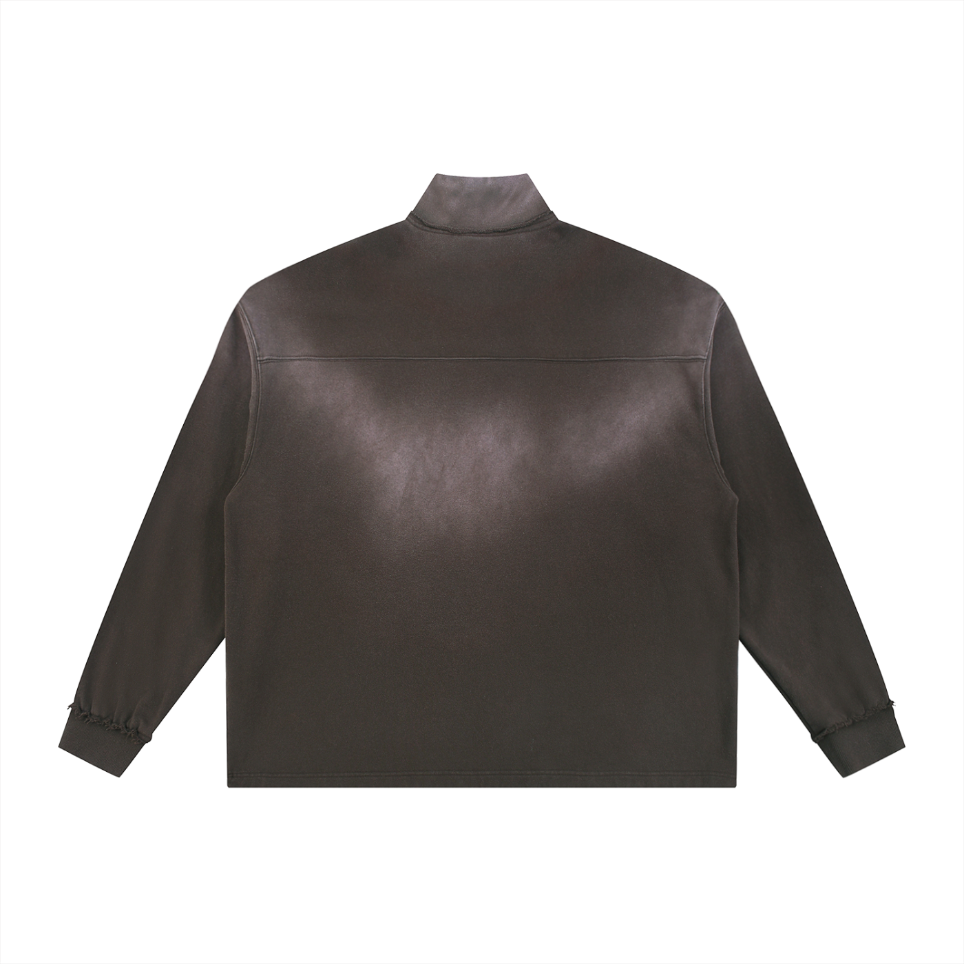 Namari Sun Fade Raw Edge Quarter-Zip Sweatshirt