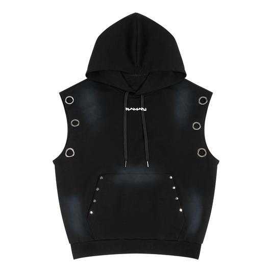 Namari Unisex Vintage Wash Sun Fade Sleeveless Hoodie