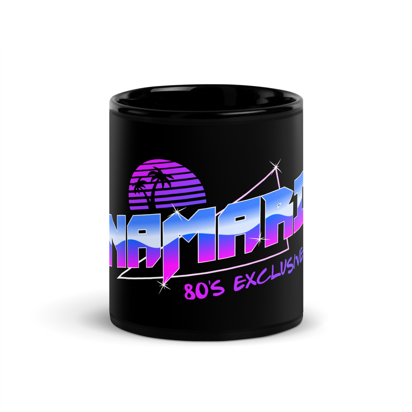 80's Namari Black Glossy Mug