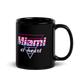 Miami at Heart Black Glossy Mug