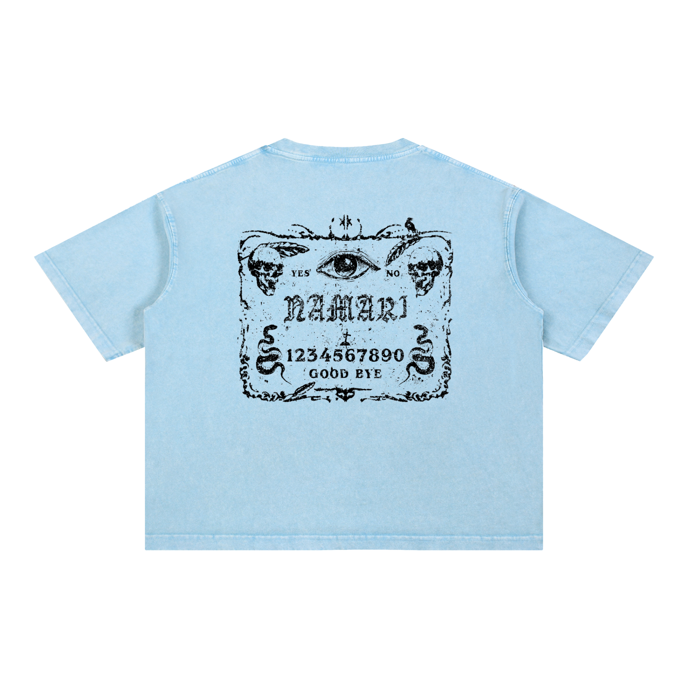Ouija Board Mineral Wash Boxy Cotton T-Shirt