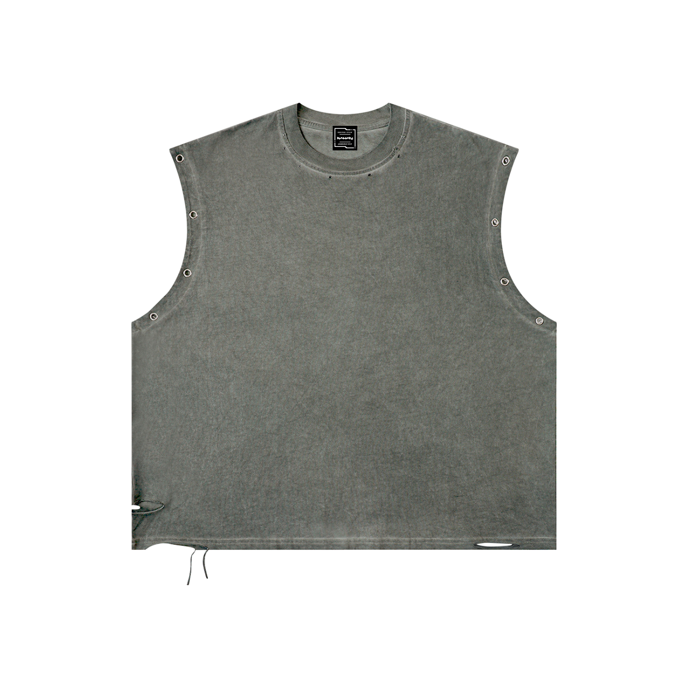Namari Distressed Grommet Eyelet Tank Top