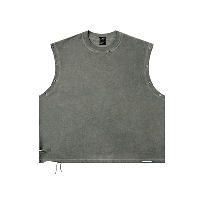 Namari Distressed Grommet Eyelet Tank Top