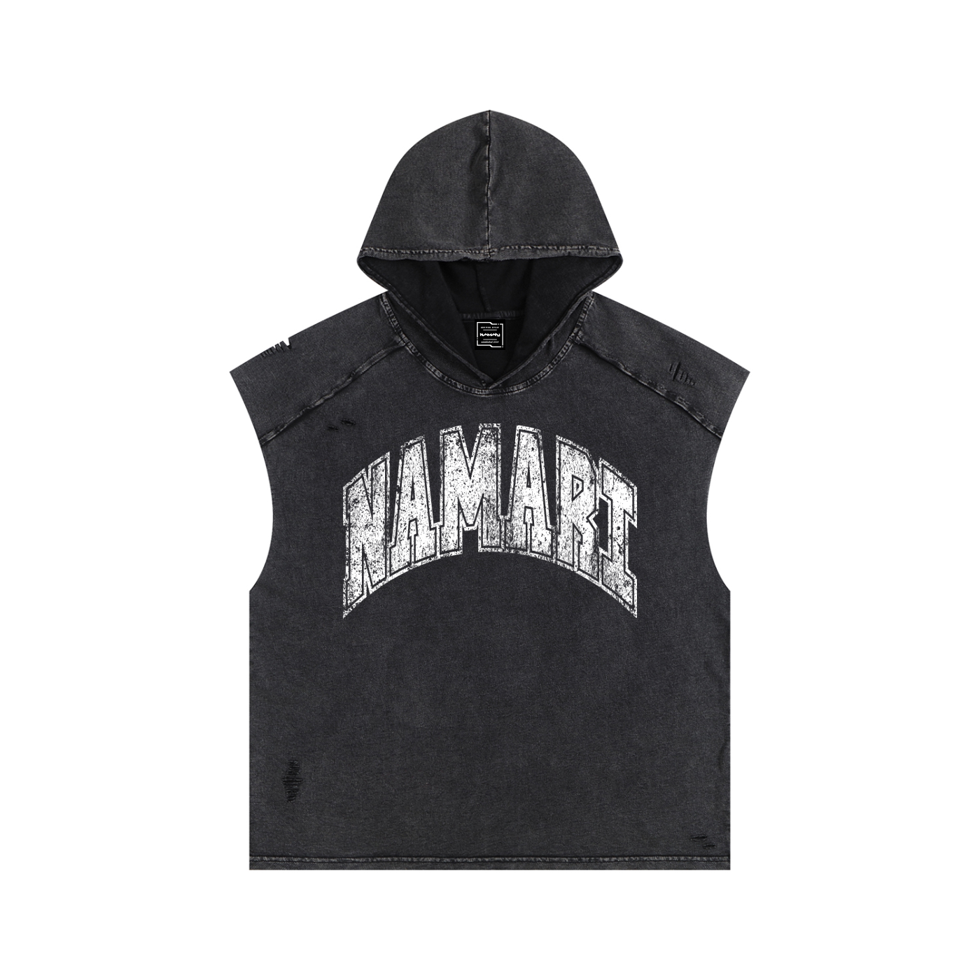 Vintage Namari Snow Washed Boxy Hooded Tank Top