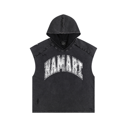 Vintage Namari Snow Washed Boxy Hooded Tank Top