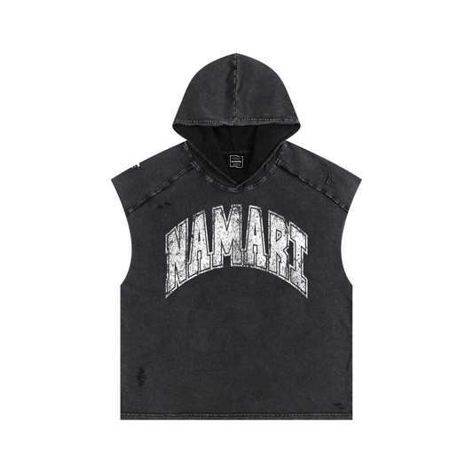 Vintage Namari Snow Washed Boxy Hooded Tank Top