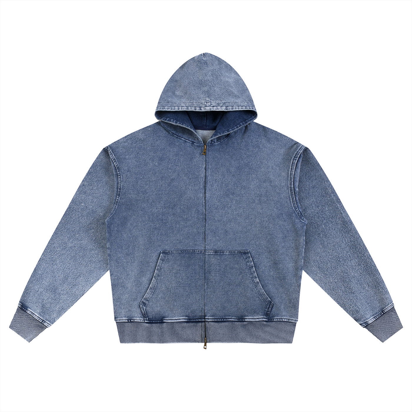 Namari Snow Wash Oversized Zip-Up Hoodie