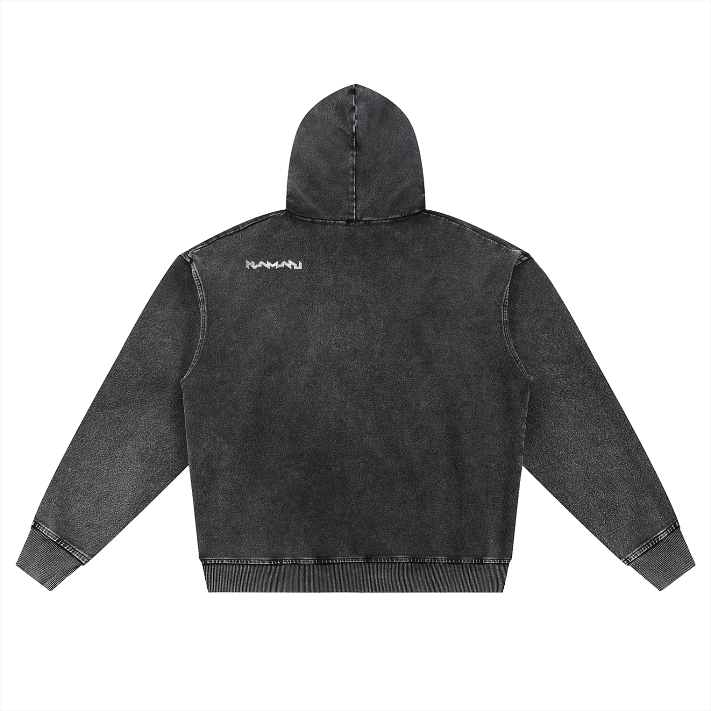 Namari Snow Wash Oversized Zip-Up Hoodie