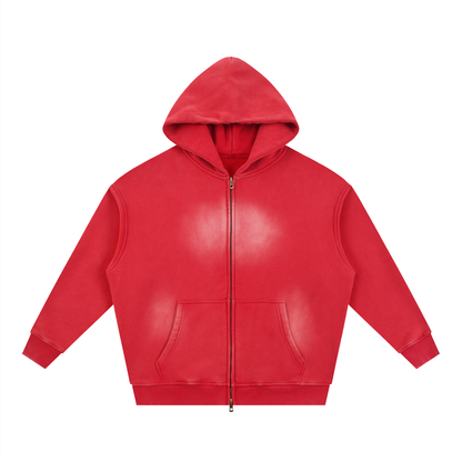 Namari Sunfade Two-way Zipper Boxy Fleece Hoodie