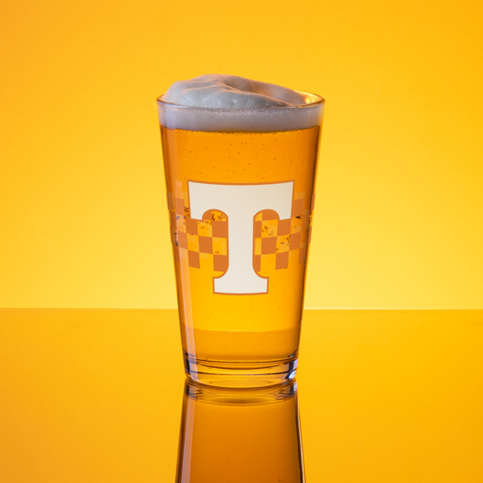 Tennessee Checkered Shaker Pint Glass