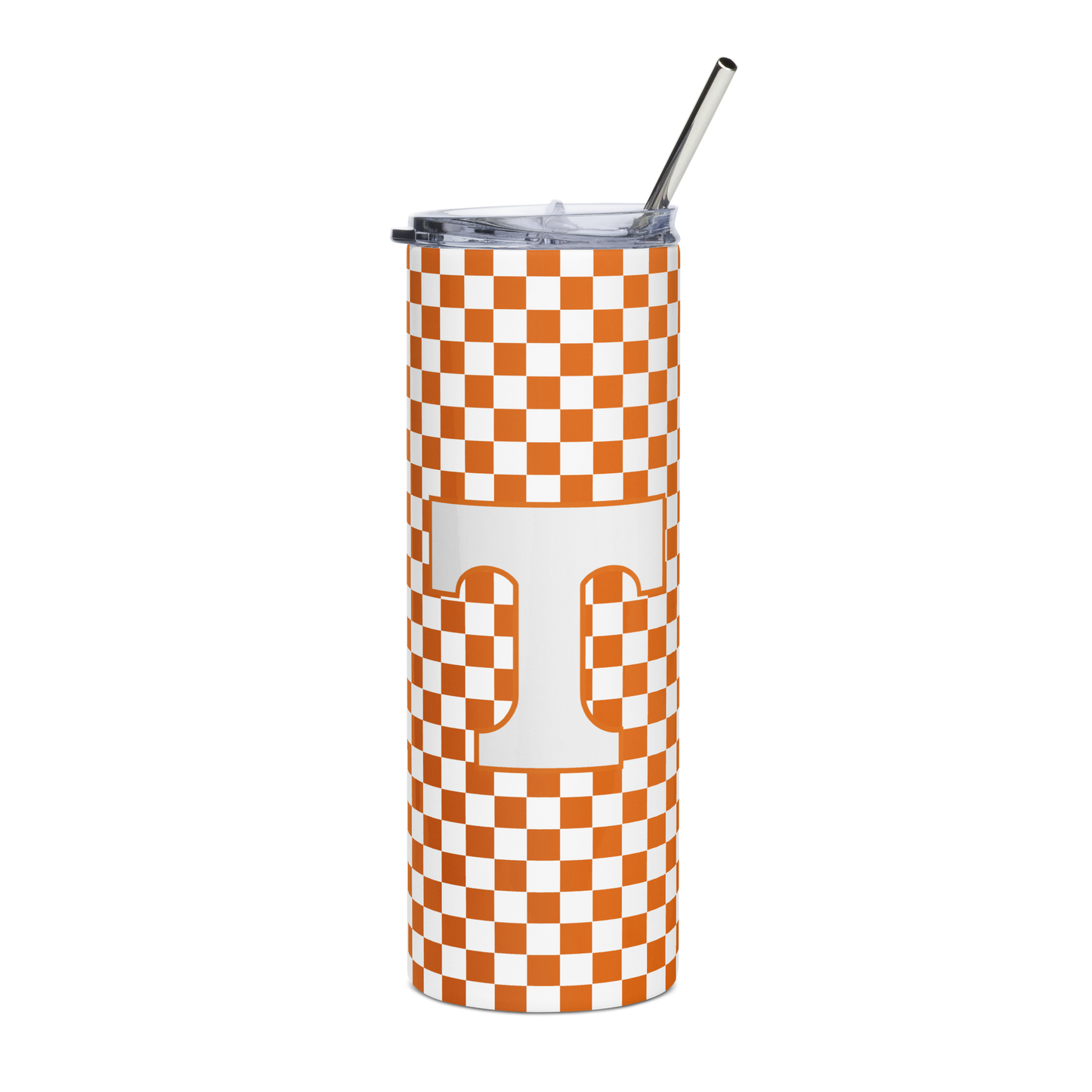 Tennessee Checkered Stainless Steel Tumbler