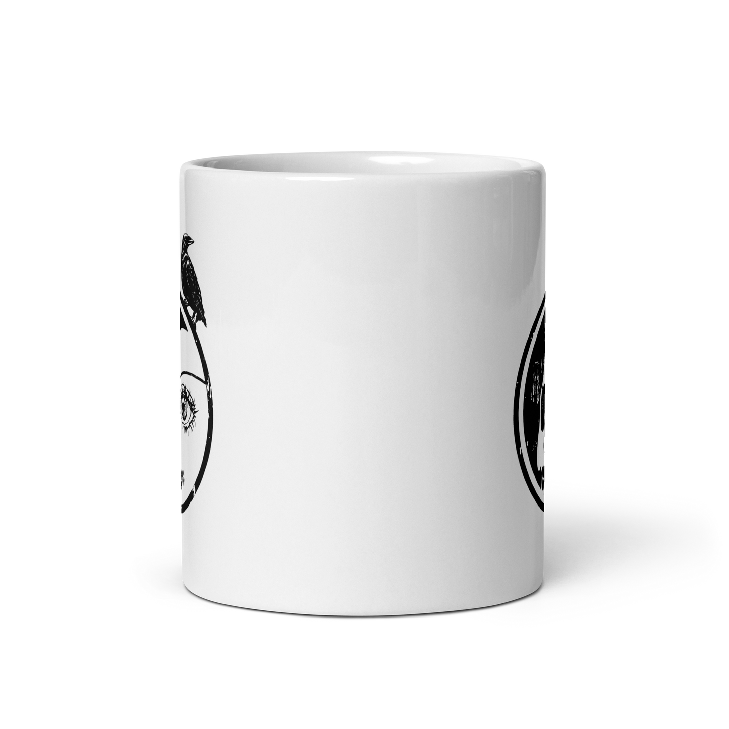 Cursed White glossy mug