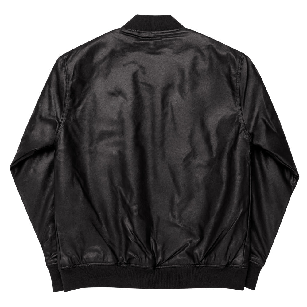 Namari Faux Leather Bomber Jacket