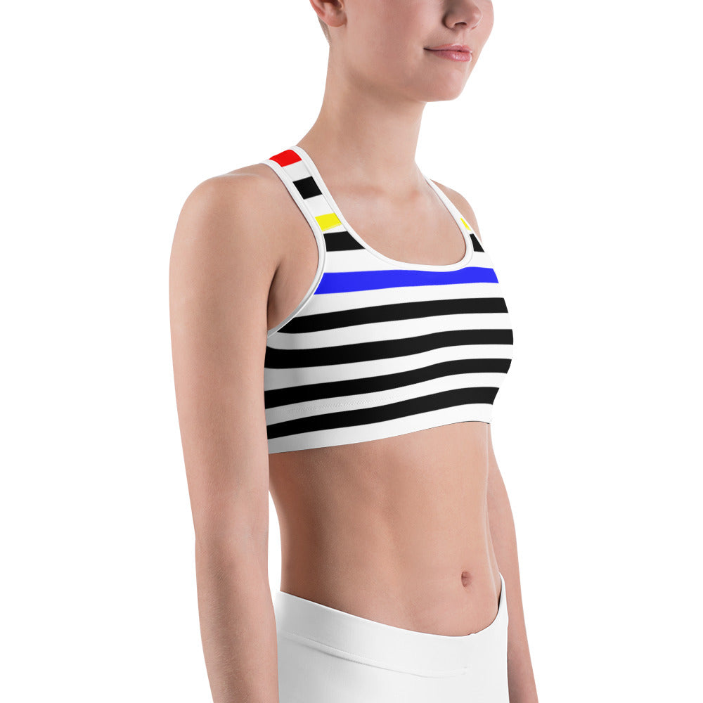 Primary Stripes Sports bra